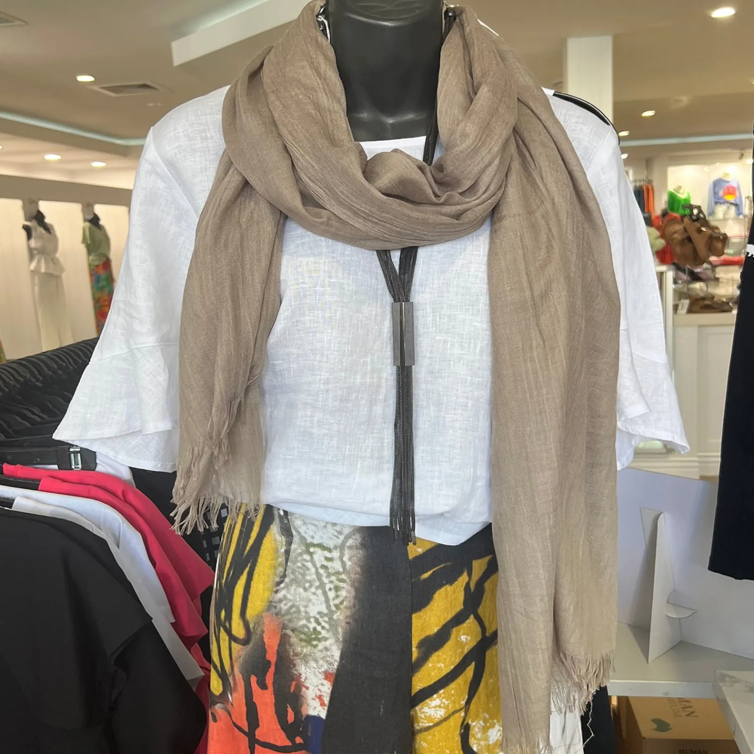 Discount Ivy Light Weight Scarf - Camel - AD21 Scarves & Wraps