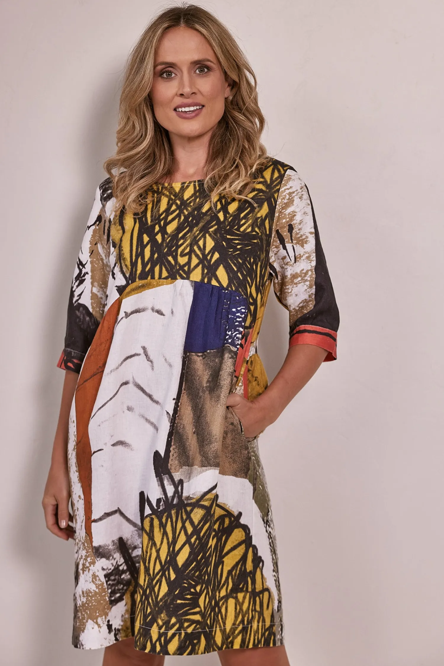 Hot Kabuki 3/4 Sleeve Dress - Print - SS10 Dresses