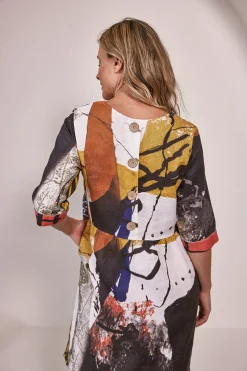 Hot Kabuki 3/4 Sleeve Dress - Print - SS10 Dresses