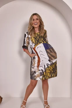 Hot Kabuki 3/4 Sleeve Dress - Print - SS10 Dresses