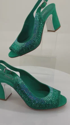 Hot Kerry Heel - Emerald Multi - DJ6 Wedding Shoes