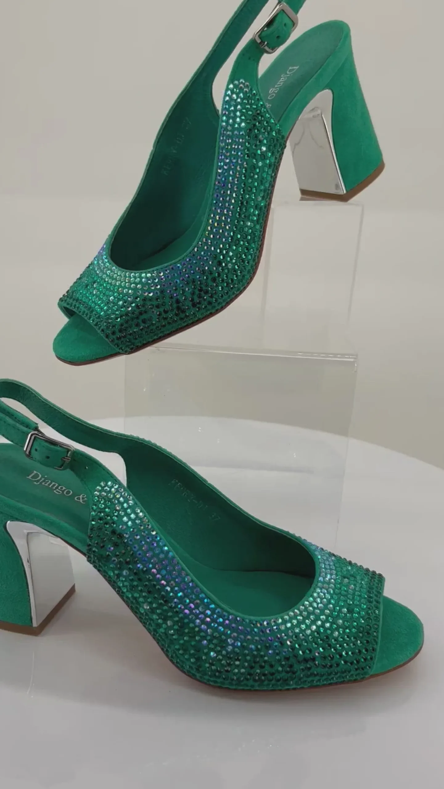 Hot Kerry Heel - Emerald Multi - DJ6 Wedding Shoes