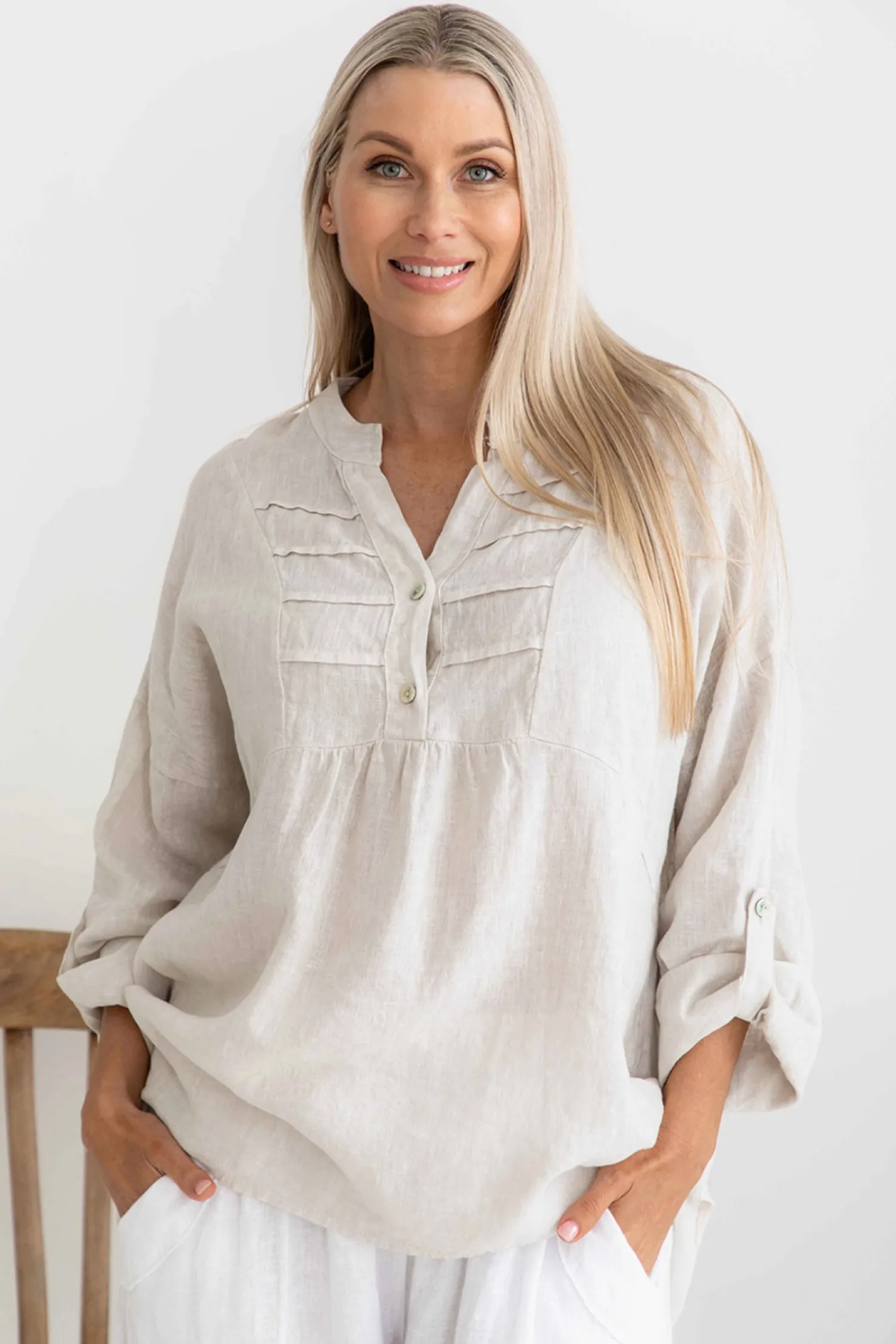 Discount Krista Top - Sand - IC19 Shirts & Tops