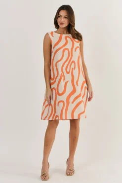 Larisa Linen Dress - Tamarind - OJ43 Dresses