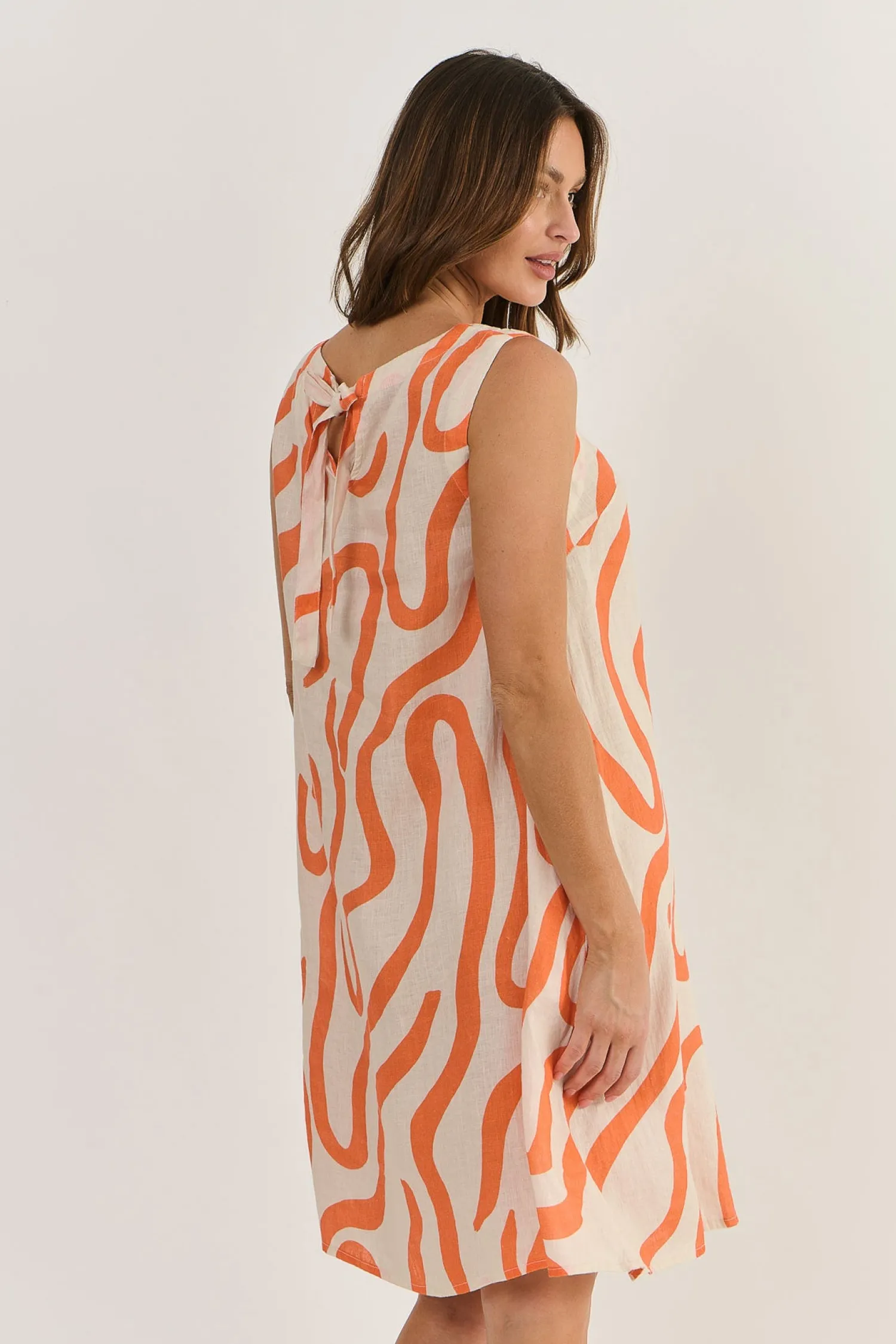Larisa Linen Dress - Tamarind - OJ43 Dresses