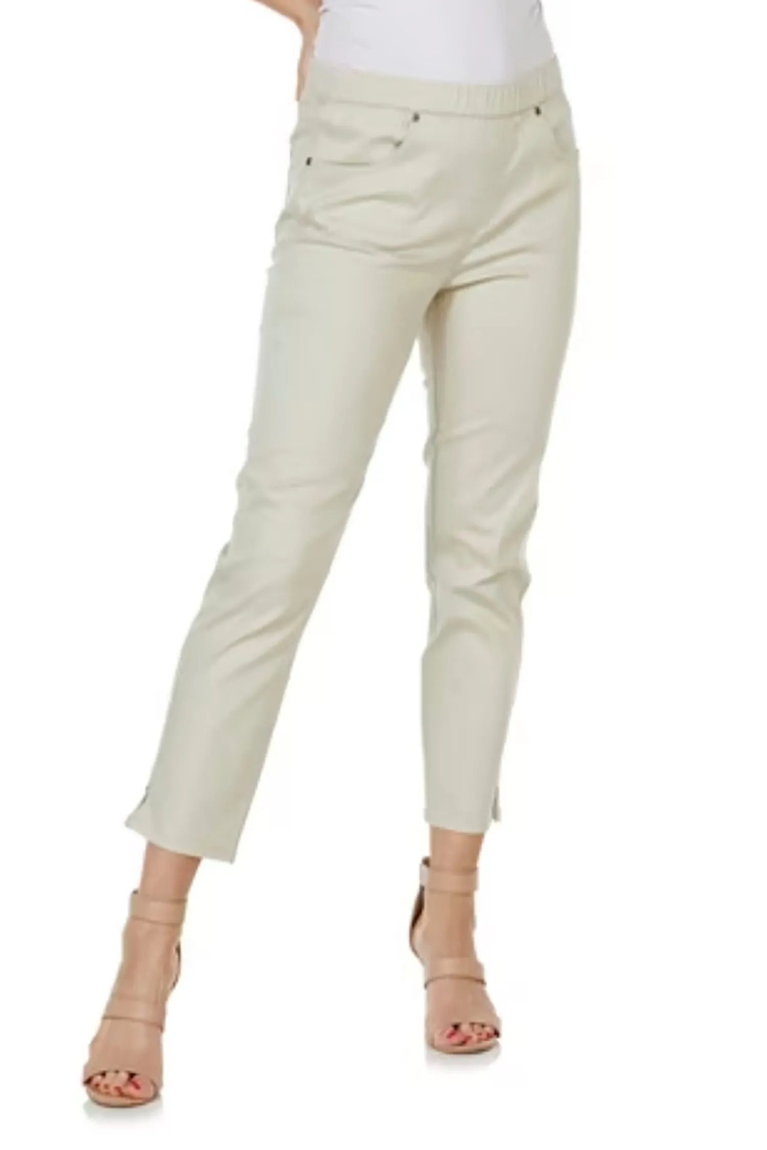 Sale Linda Pull On Pant - Beige - CL10 Ladies Pants