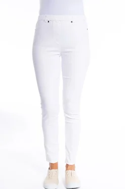 Best Linda Pull On Pant - White - CL10 Ladies Pants