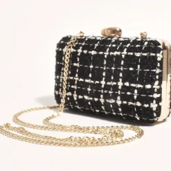 New Louisa Boucle Clutch - Black - AD7 Handbags