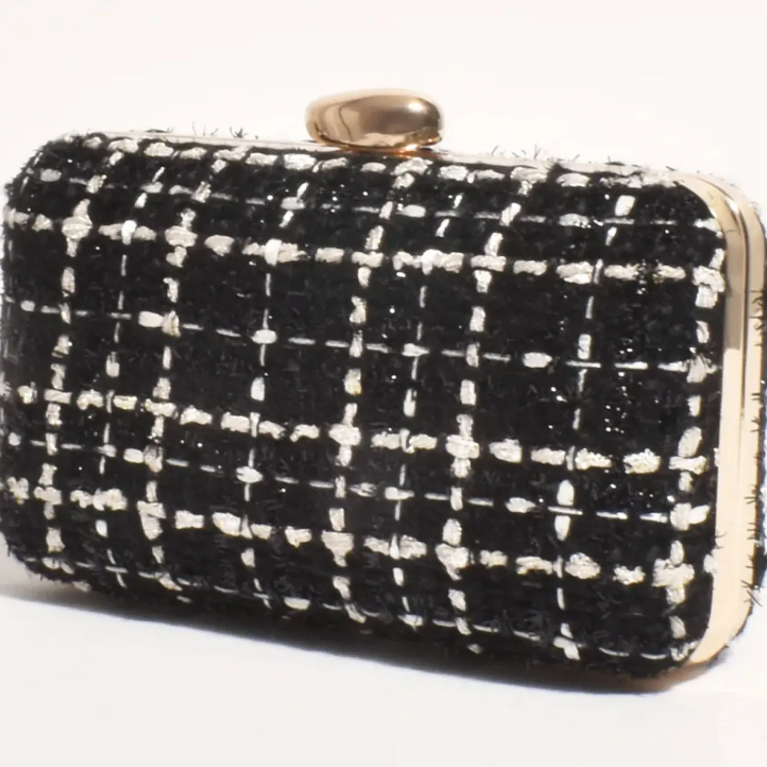 New Louisa Boucle Clutch - Black - AD7 Handbags