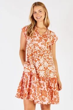 Online Mia Dress - Apricot - LL9 Dresses
