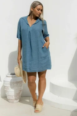 New Milly Dress - Denim - IC37 Linen Lovers|Dresses