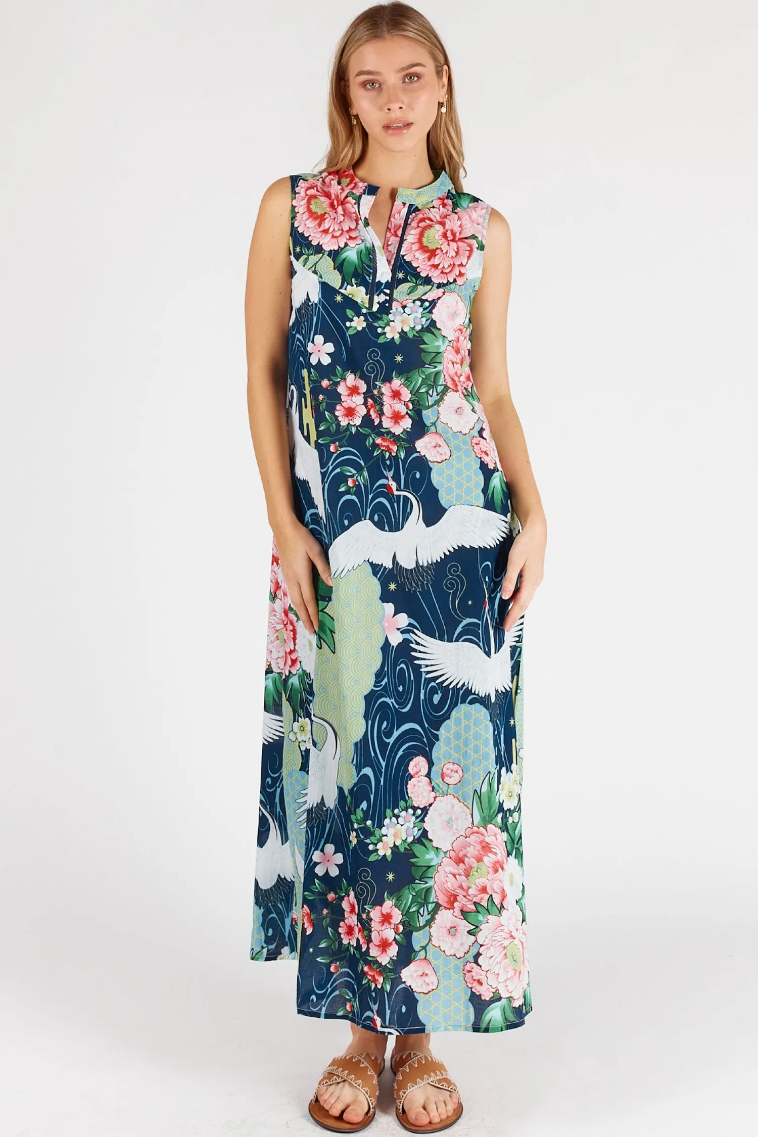 Outlet Mitzuki Maxi Dress - Navy - LL43 Dresses