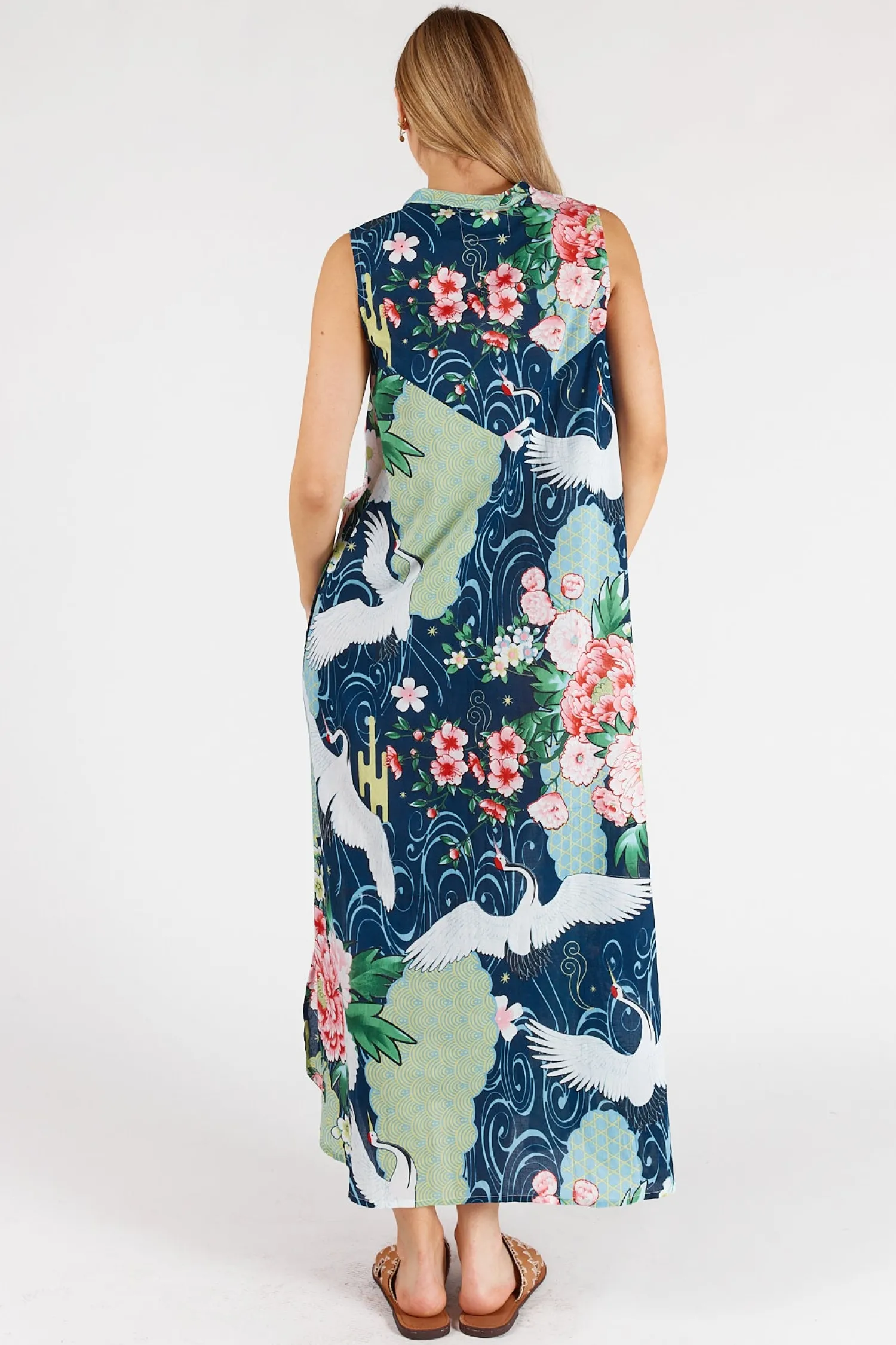 Outlet Mitzuki Maxi Dress - Navy - LL43 Dresses