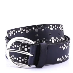 Online Mixed Rivets & Buckle Belt | Navy Belts