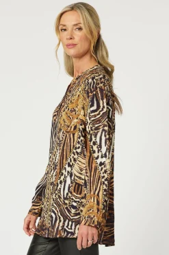 Hot Morocco Print Shirt - Animal - HV30 Shirts & Tops
