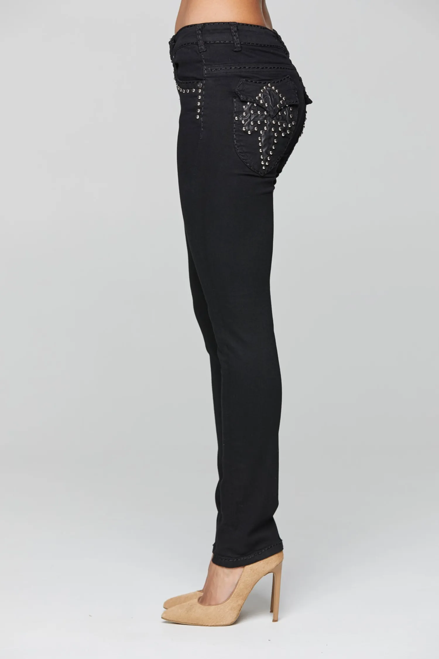 Discount Nottingham Studded Jeans - Black - NLJ13 Women Women's Jeans