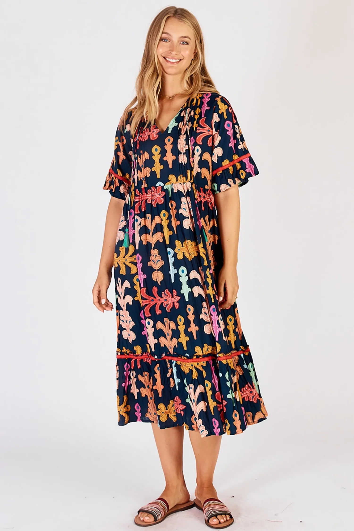 Outlet Olivia Midi - Navy - LL1 Dresses