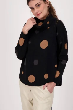 Hot Polka Mock Neck Sweater - SP6 Jumpers & Knitwear