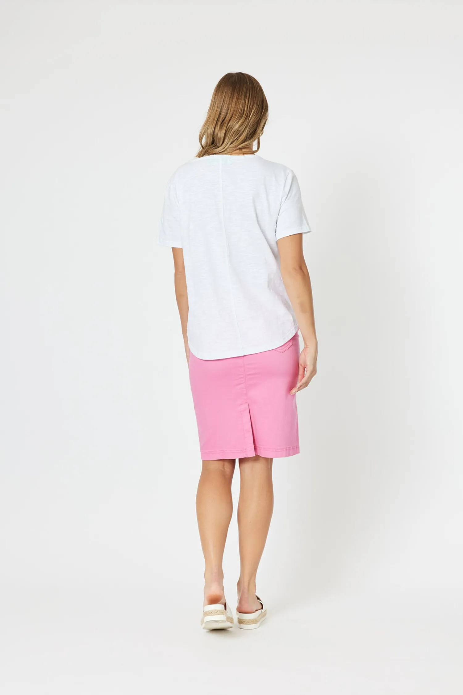 Hot Portia Denim Skirt - Hot Pink - TZ3 Skirts