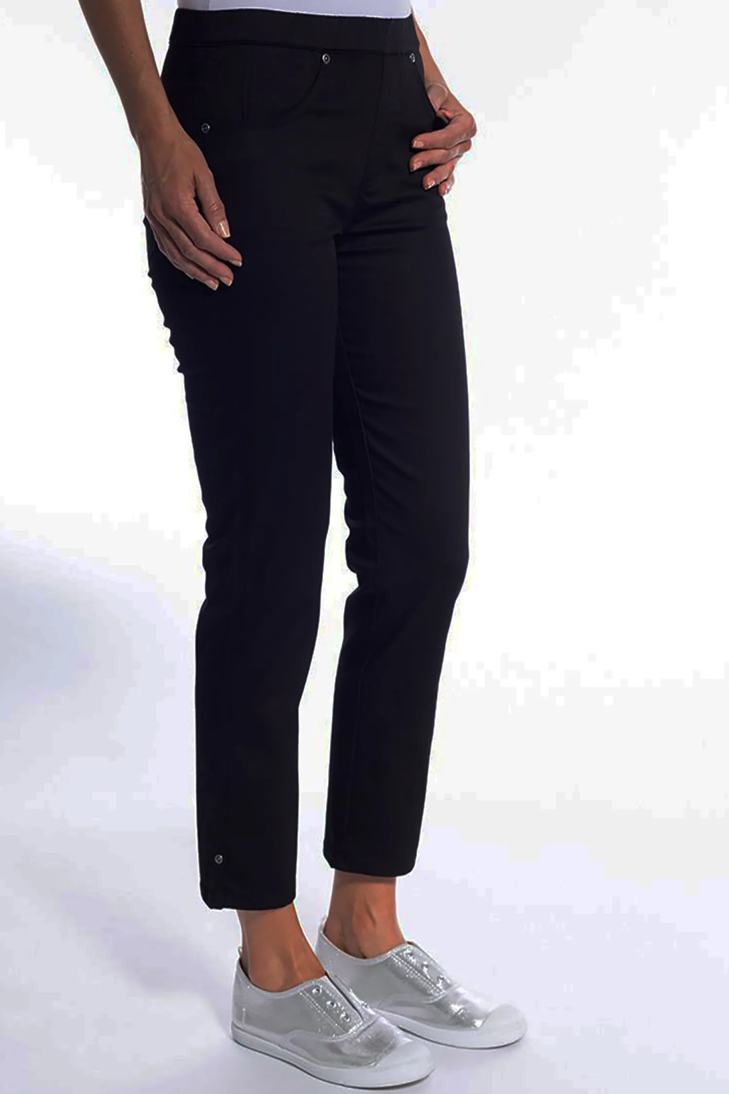Clearance Pull On 7/8 Jeans - Black - CL5 Ladies Pants