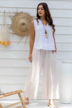 Online Refino Pants - Blush - IC52 Linen Lovers|Ladies Pants