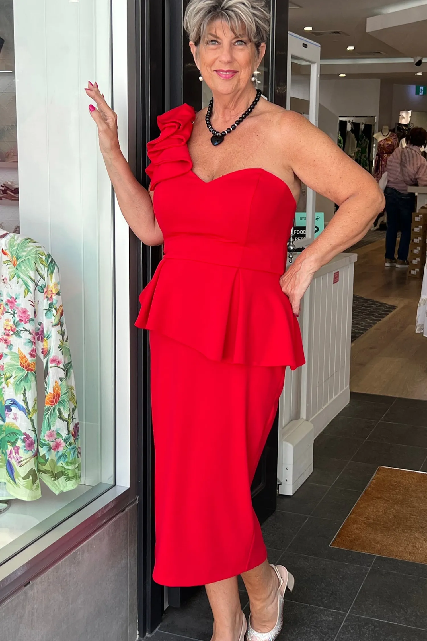 Hot Ruby Peplun Dress | Z19 Weddings & Events