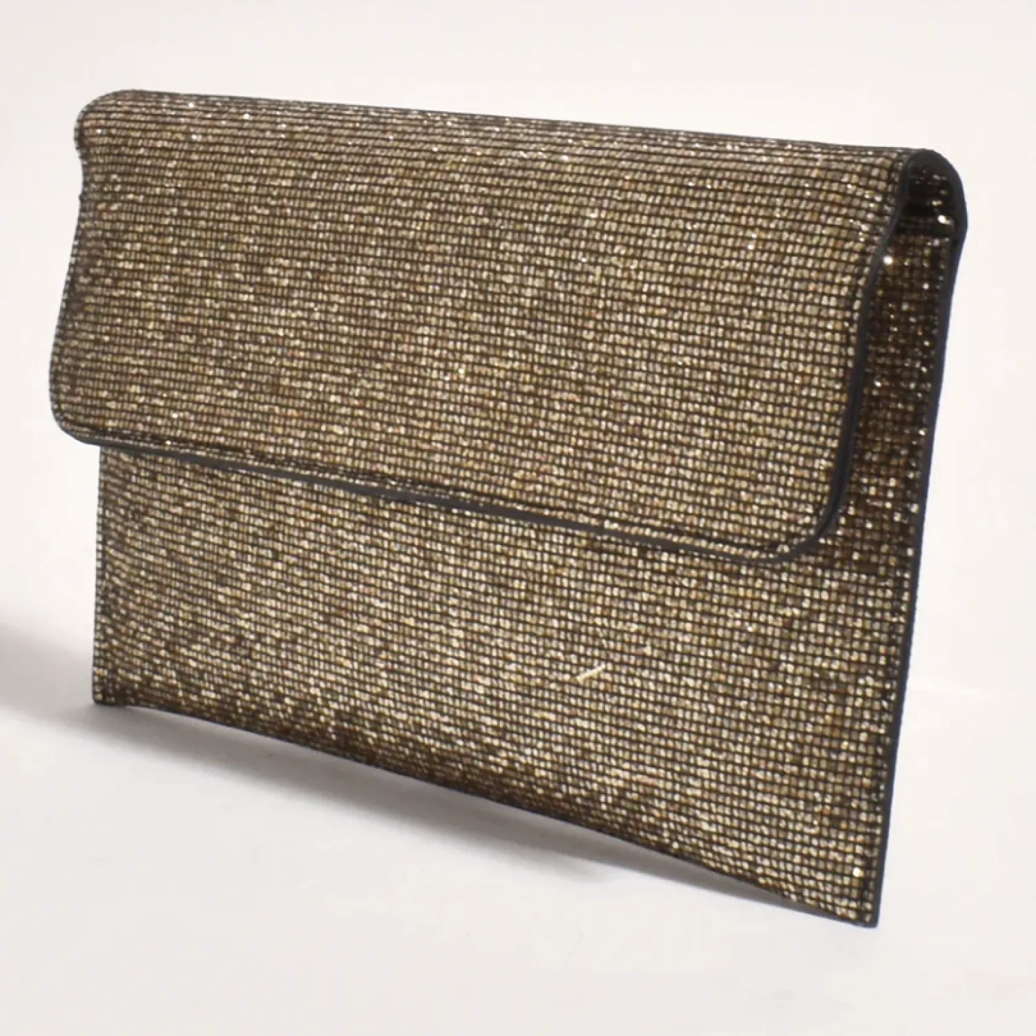 Discount Ruby Rhinestone Fold Over Clutch - Gold - AD11 Handbags