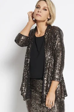 Discount Sally Sequin Jacket - Bronze - PH38 Coats & Jackets