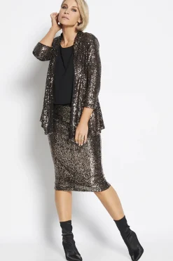 Discount Sally Sequin Jacket - Bronze - PH38 Coats & Jackets