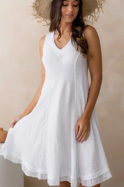 Clearance Sapri Dress - White - IC49 Dresses