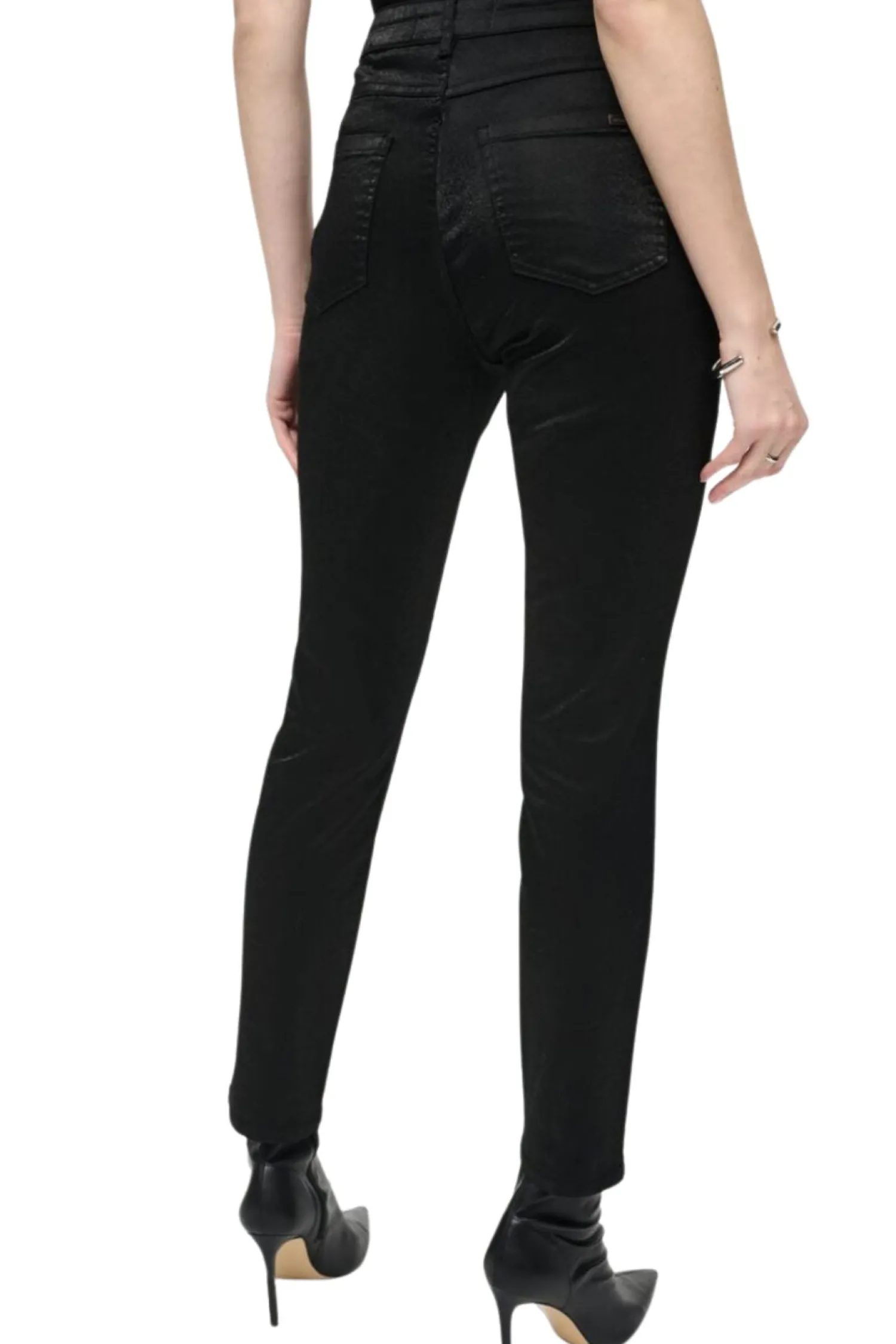 Hot Shimmer Foil Pant - Black - JR18 Ladies Pants