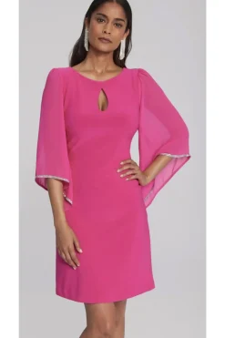 Online Silky Knit Shift Dress - Shocking Pink - JR26 Weddings & Events