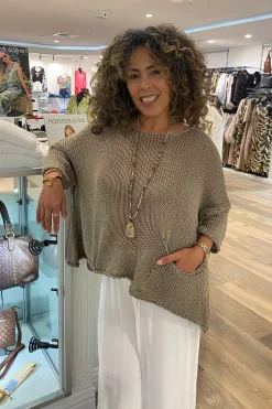 Sofia Pocket Knit - Fawn - CG20 Jumpers & Knitwear