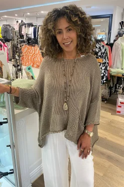 Sofia Pocket Knit - Fawn - CG20 Jumpers & Knitwear