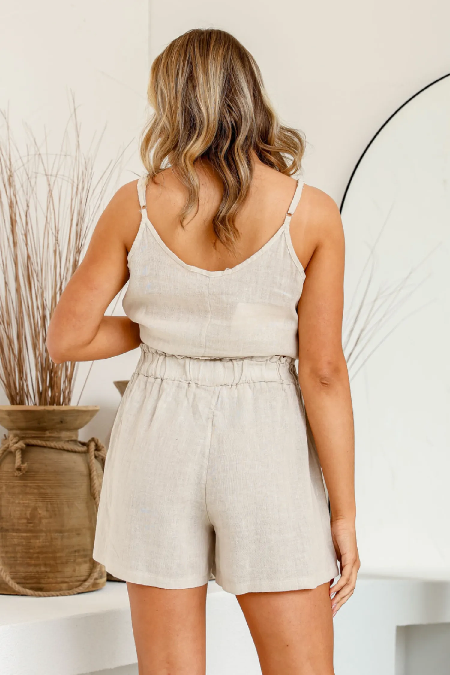 Discount Spiaggia Linen Short - Sand - FA34 Linen Lovers|Shorts