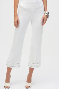 Online Straight Crop Pull-On Jeans - White - JR47 Ladies Pants