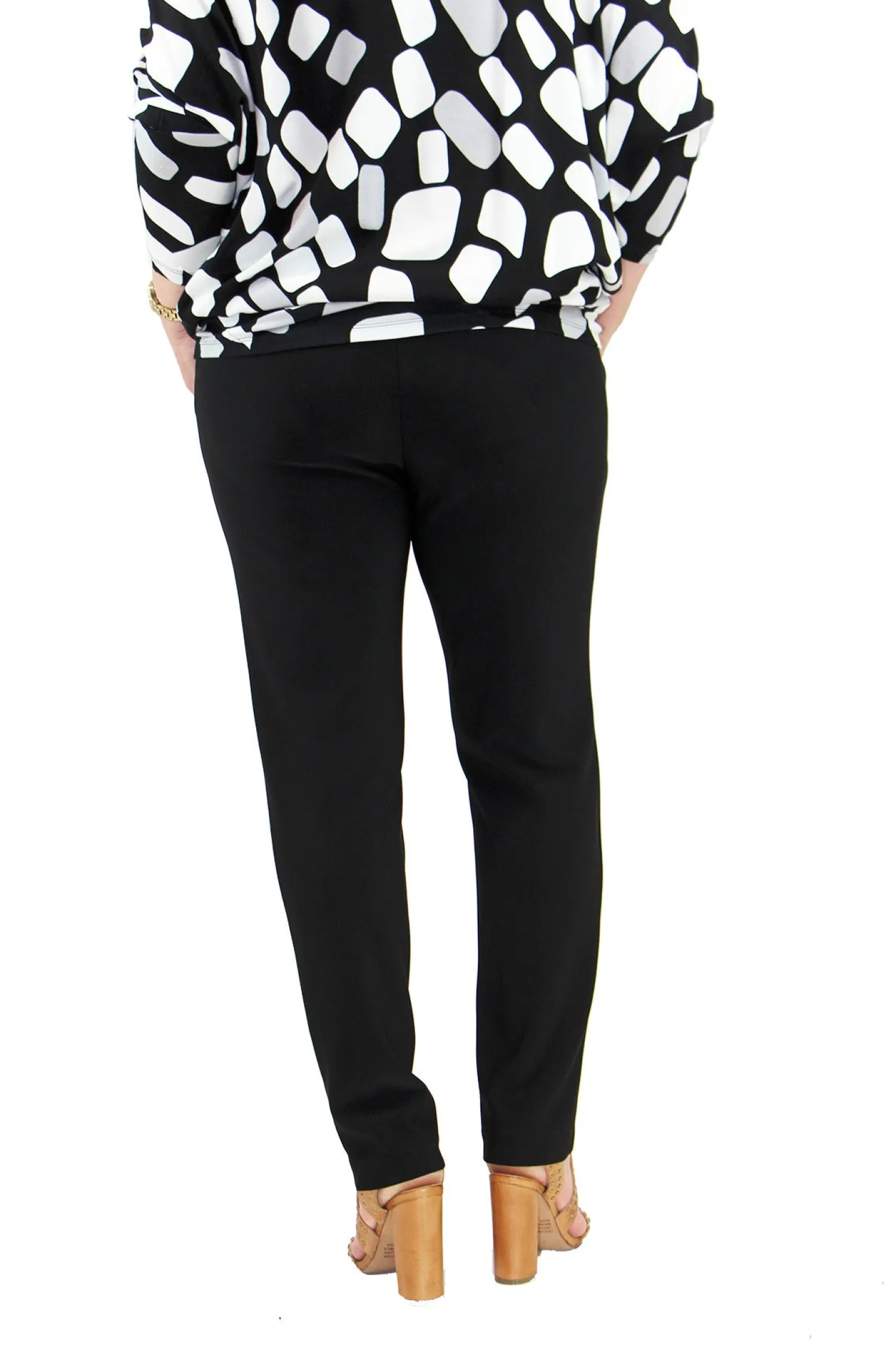 Discount Straight Cut Pants - Black - JR10 Ladies Pants