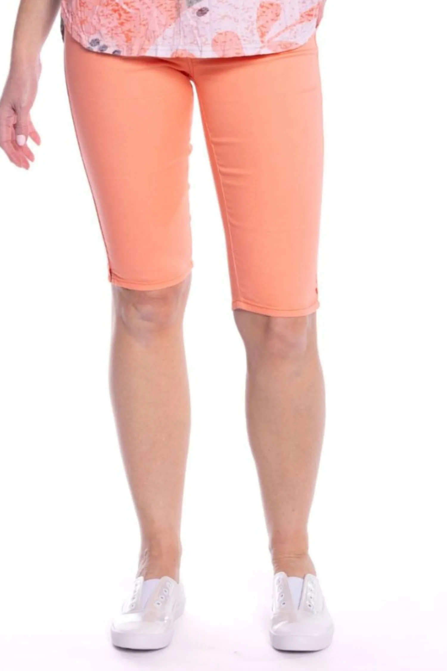 Clearance Stretch Pull On Jean Short - Peach - CL4 Shorts