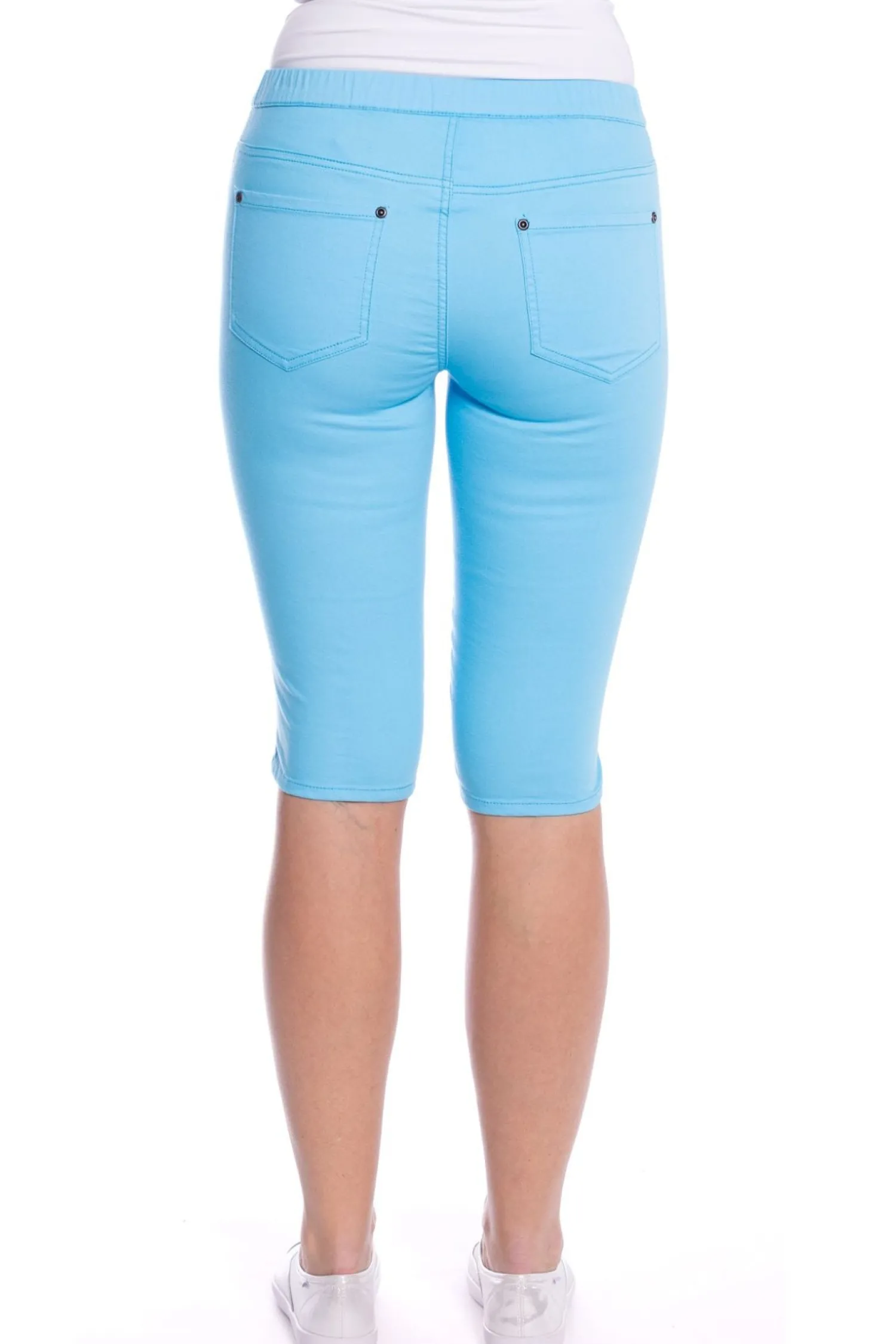 Best Stretch Pull On Jean Short - Ocean - CL4 Shorts