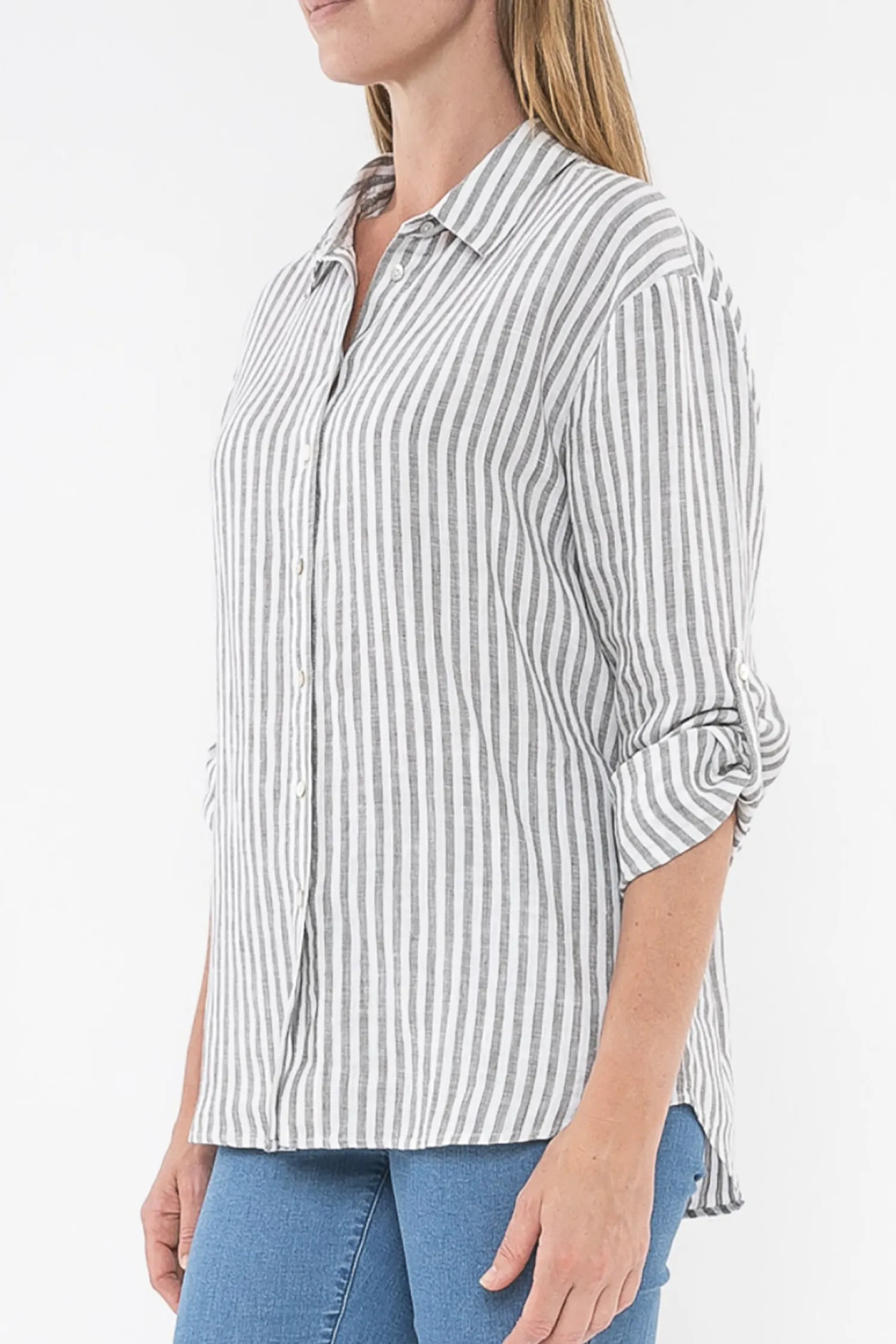 Discount Stripe Linen Shirt | Thyme | JP2 Linen Lovers|Shirts & Tops