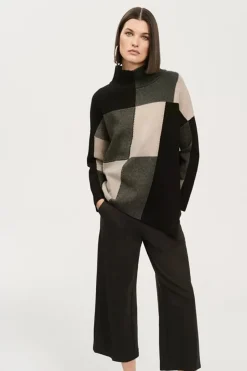 Sale Studded Detail Knit - Taupe Melange/Black - JR17 Jumpers & Knitwear