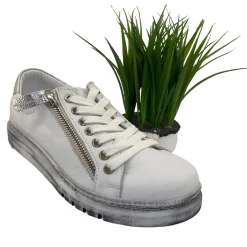 Outlet Tatter Sneaker - White/Silver - RS3 Sneakers