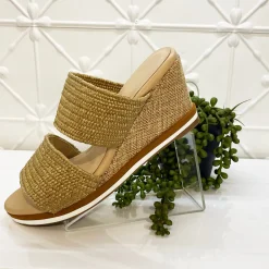 Tods Raffia Wedge | Natural | LQ1 Wedges|Sandals