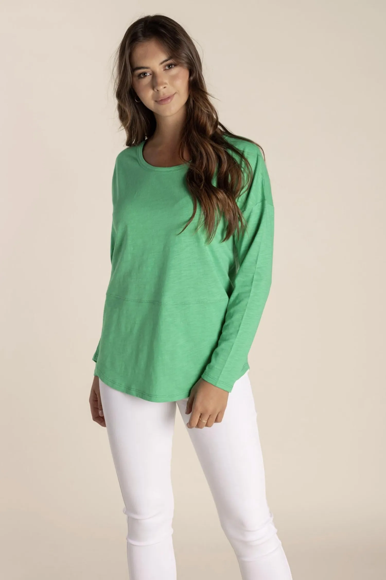 New Tommy Long Sleeve Tee - Sea Green - TT16 Shirts & Tops