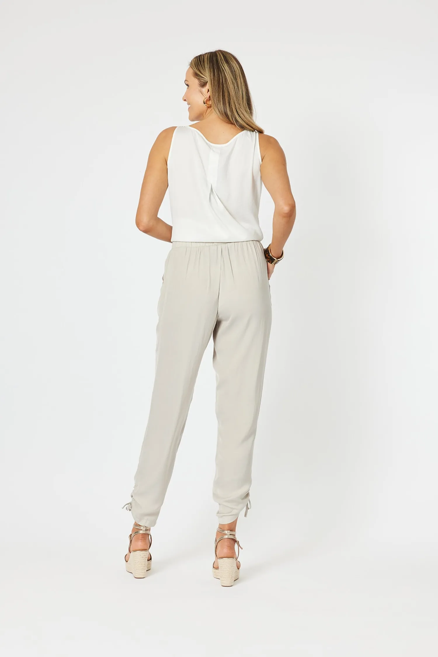 Discount Traveller Luxe Side tie Pant - Champagne - HV3 Ladies Pants