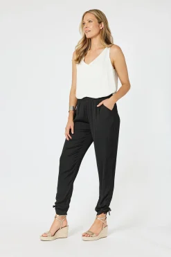 Discount Traveller Luxe Side tie Pant - Black - HV3 Ladies Pants