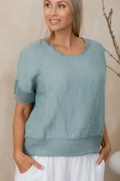 Discount Trenta Top - Blue - IC5 Shirts & Tops
