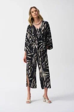 New Tropical Print Culotte Pants - JR31 Ladies Pants