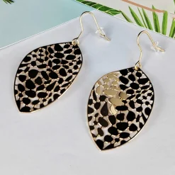 Sale Turned Leaf Rose Gold Earrings - SJ2 Jewellery