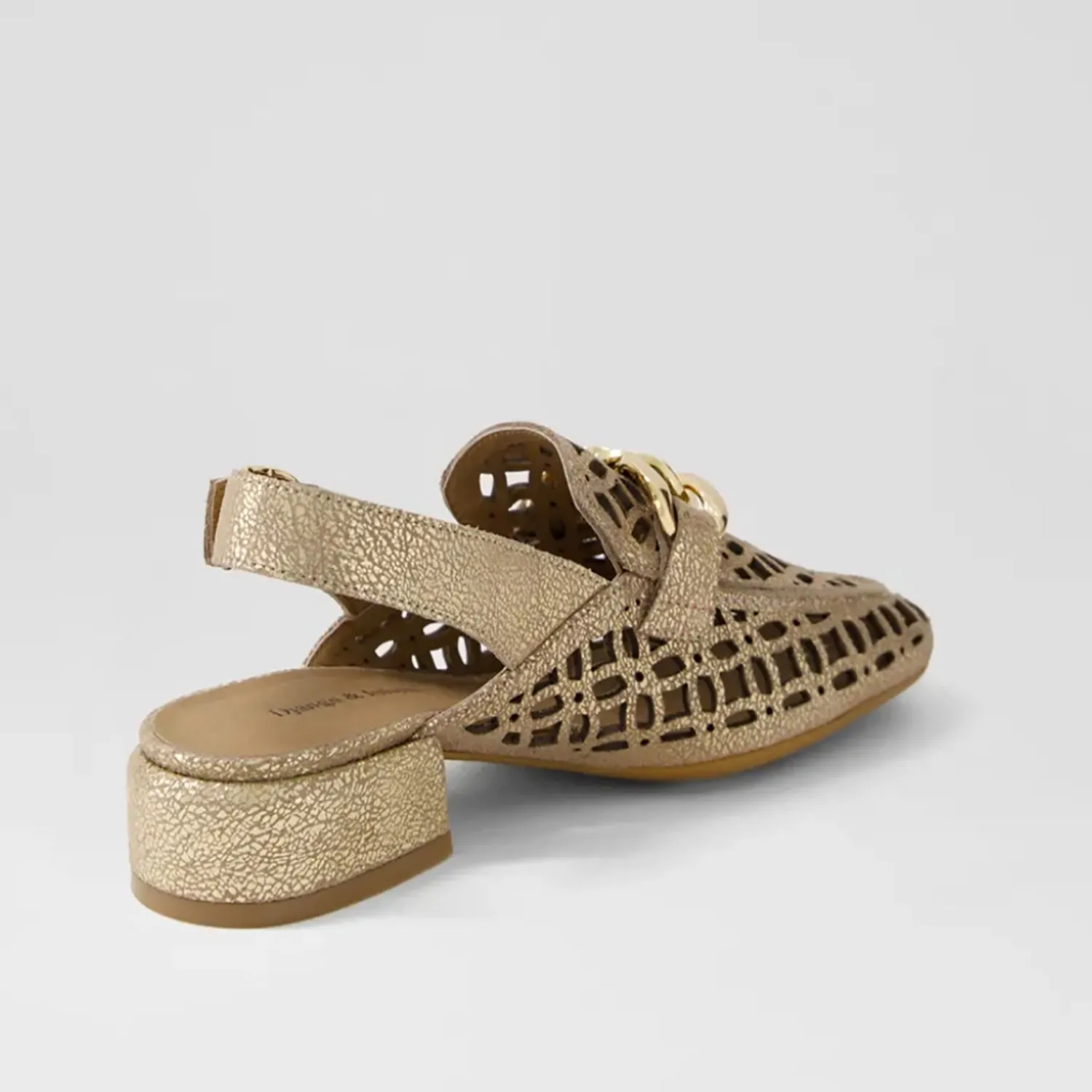 Online Vooper Flats - Gold Crackle - DJ29 Flats|Sandals